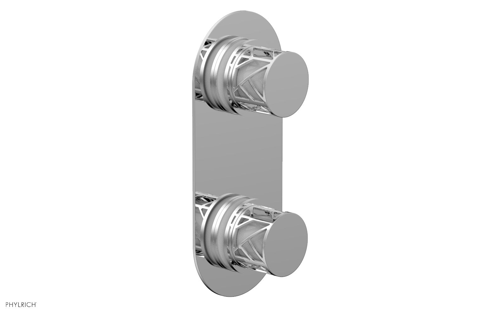 polished chrome thermostatic valve