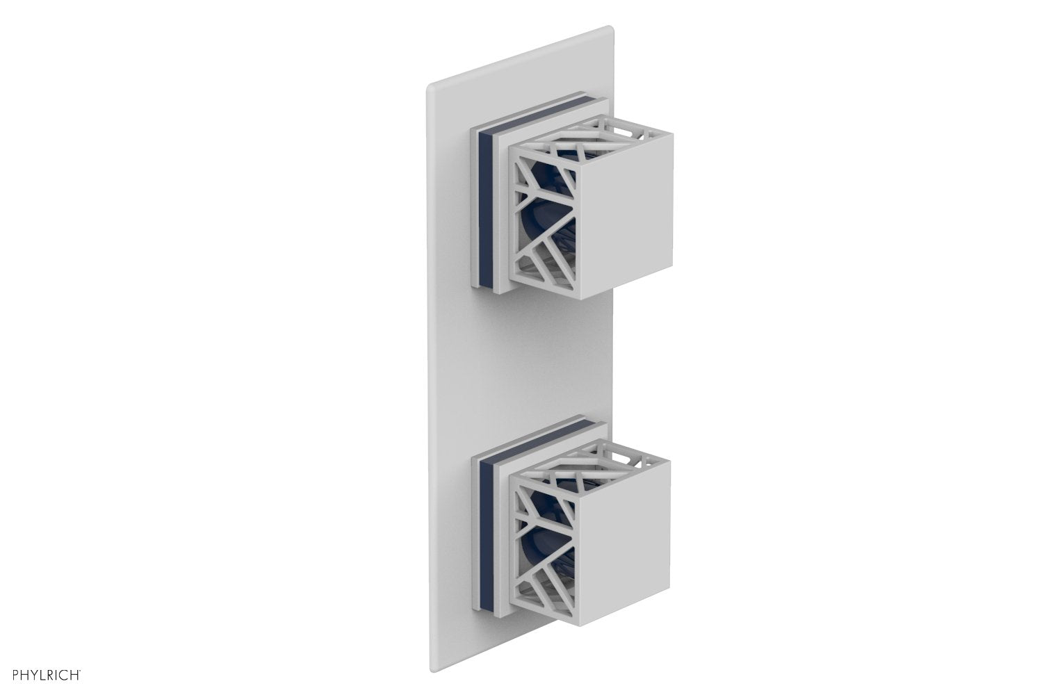 Phylrich JOLIE Thermostatic Valve with Volume Control or Diverter with "Navy Blue" Accents