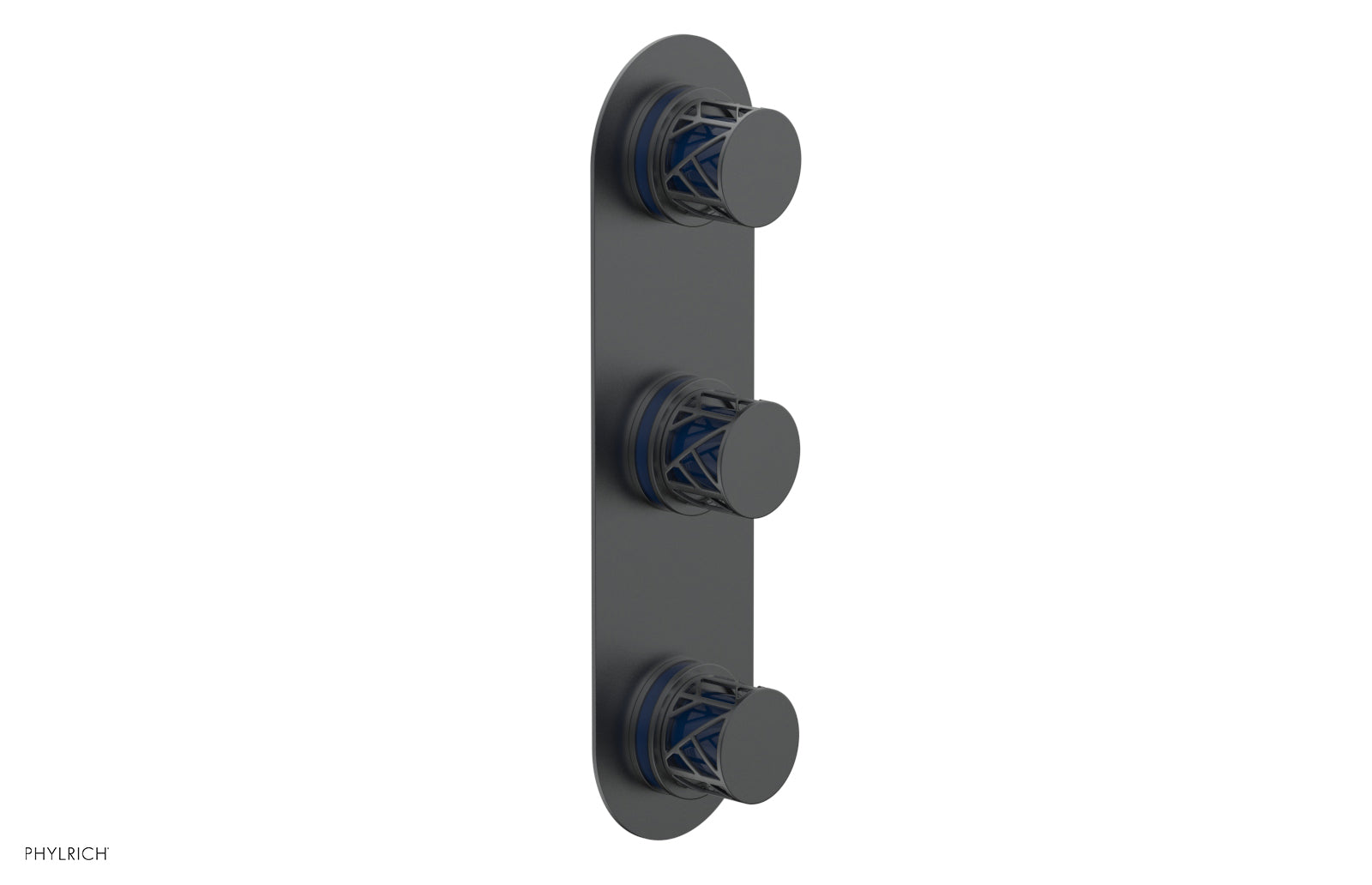 Phylrich JOLIE Thermostatic Valve with Two Volume Control with "Navy Blue" Accents