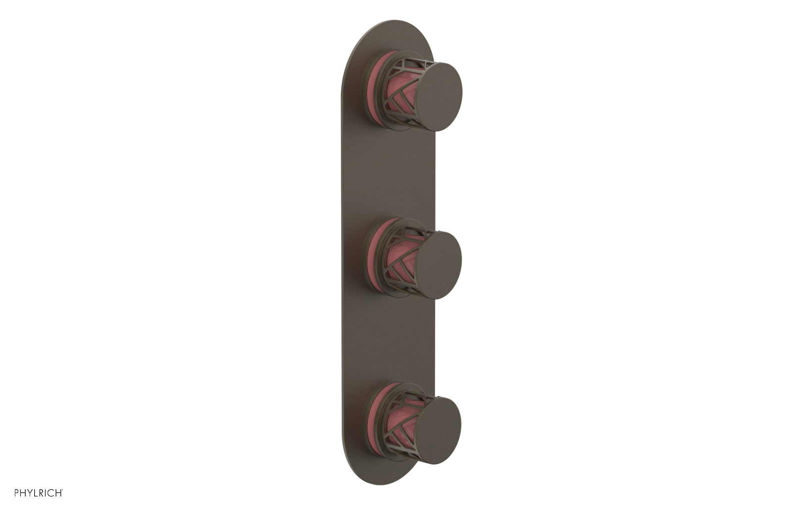 Phylrich JOLIE Thermostatic Valve with Two Volume Control with "Pink" Accents