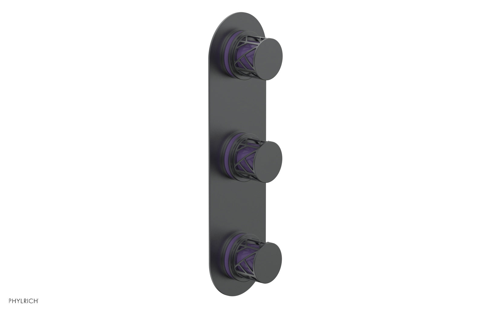 Phylrich JOLIE Thermostatic Valve with Two Volume Control with "Purple" Accents