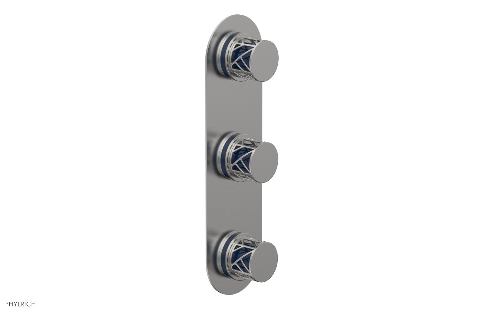 Phylrich JOLIE Thermostatic Valve with Two Volume Control with "Navy Blue" Accents