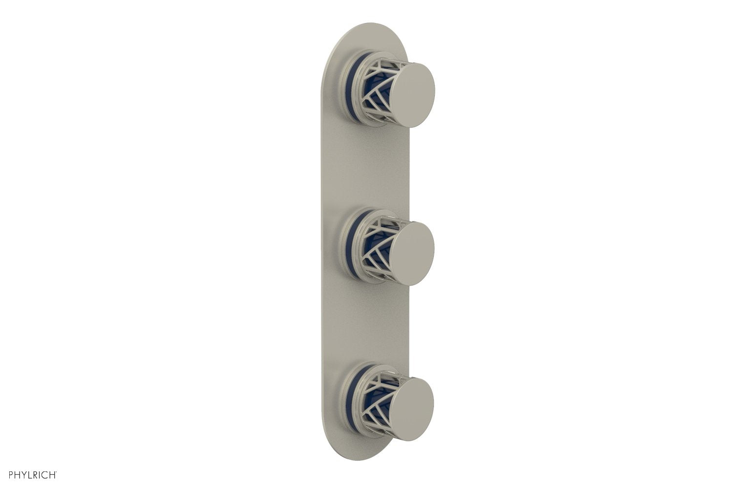 Phylrich JOLIE Thermostatic Valve with Two Volume Control with "Navy Blue" Accents