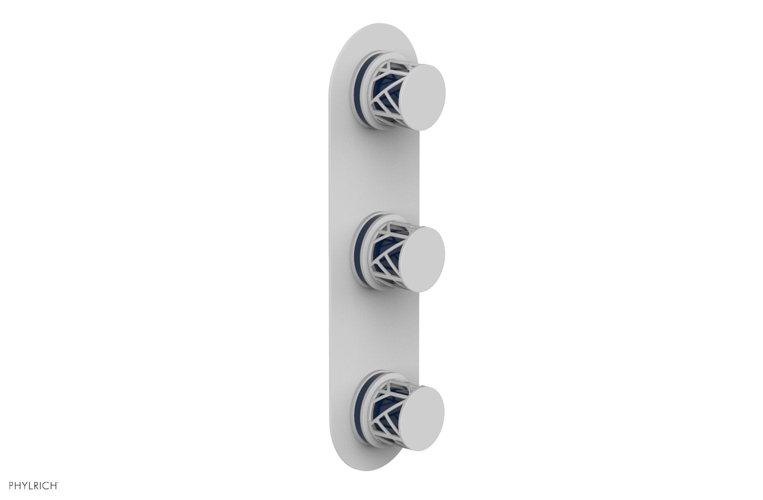 Phylrich JOLIE Thermostatic Valve with Two Volume Control with "Navy Blue" Accents