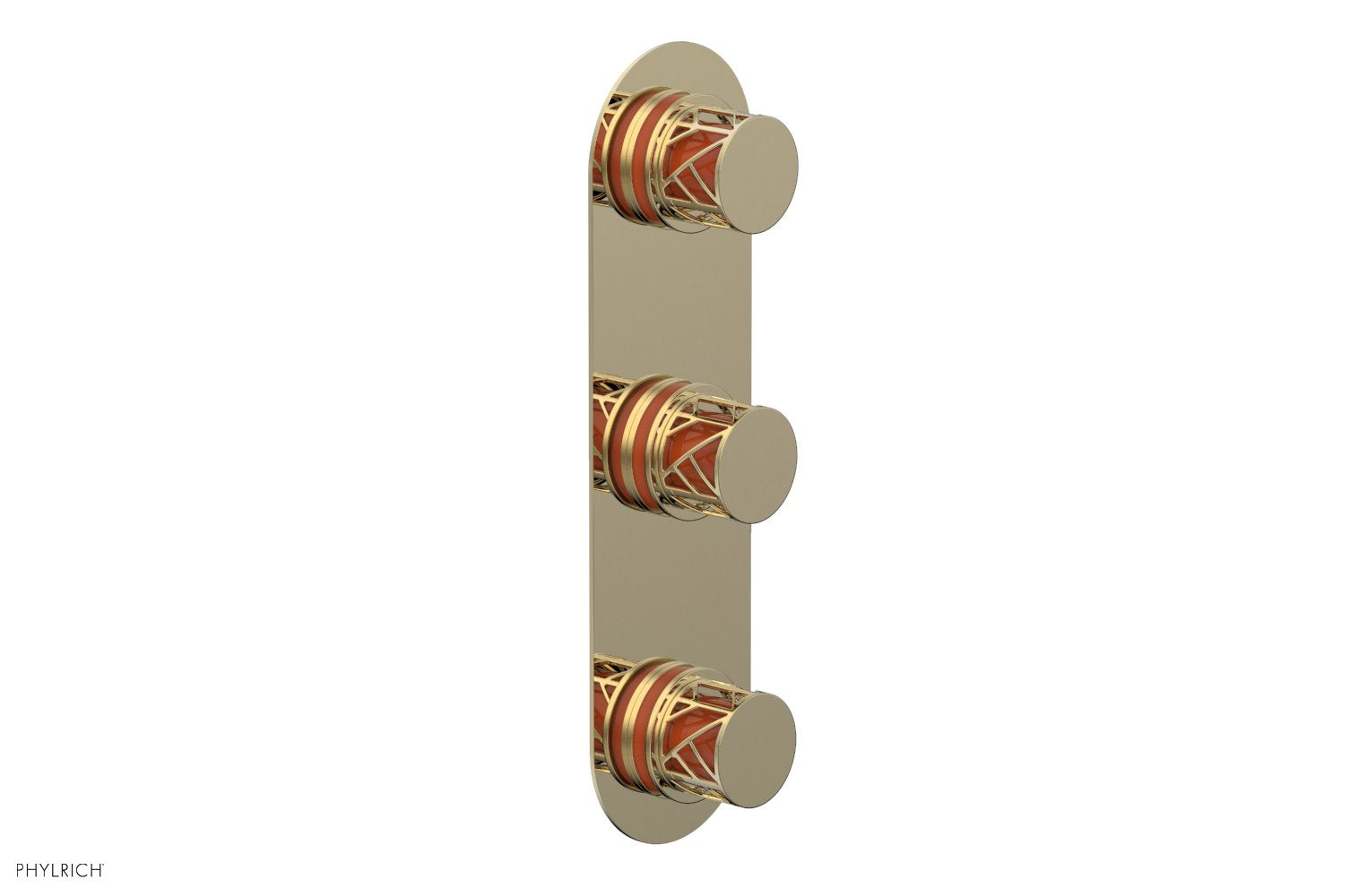 Phylrich JOLIE Thermostatic Valve with Two Volume Control with "Orange" Accents