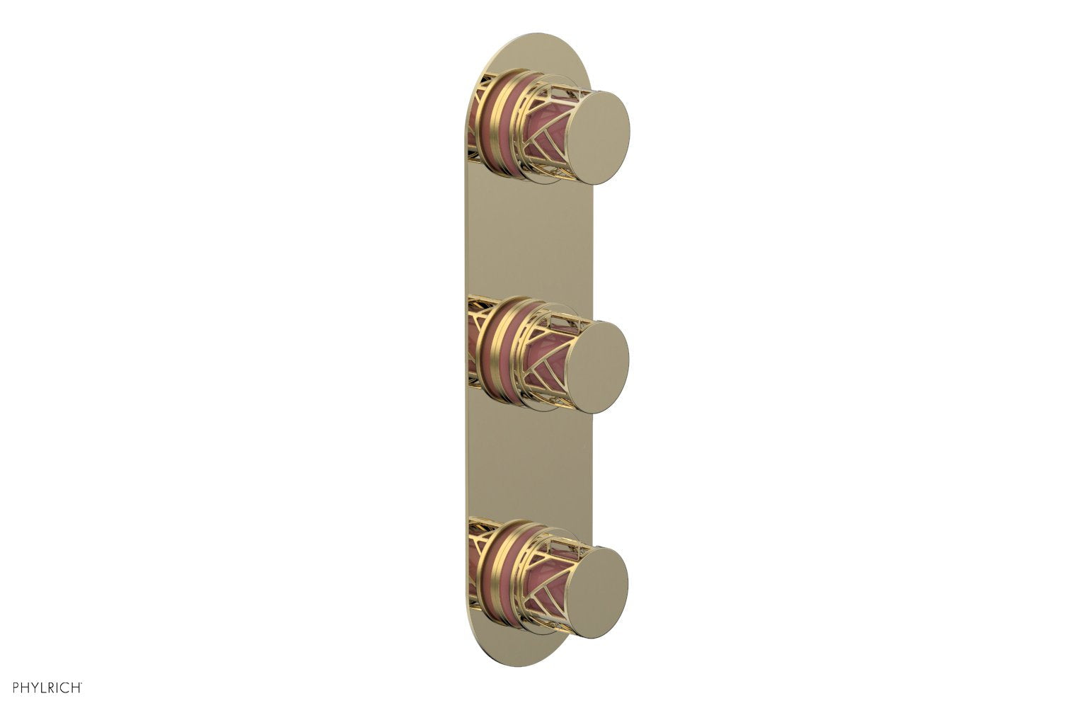 Phylrich JOLIE Thermostatic Valve with Two Volume Control with "Pink" Accents