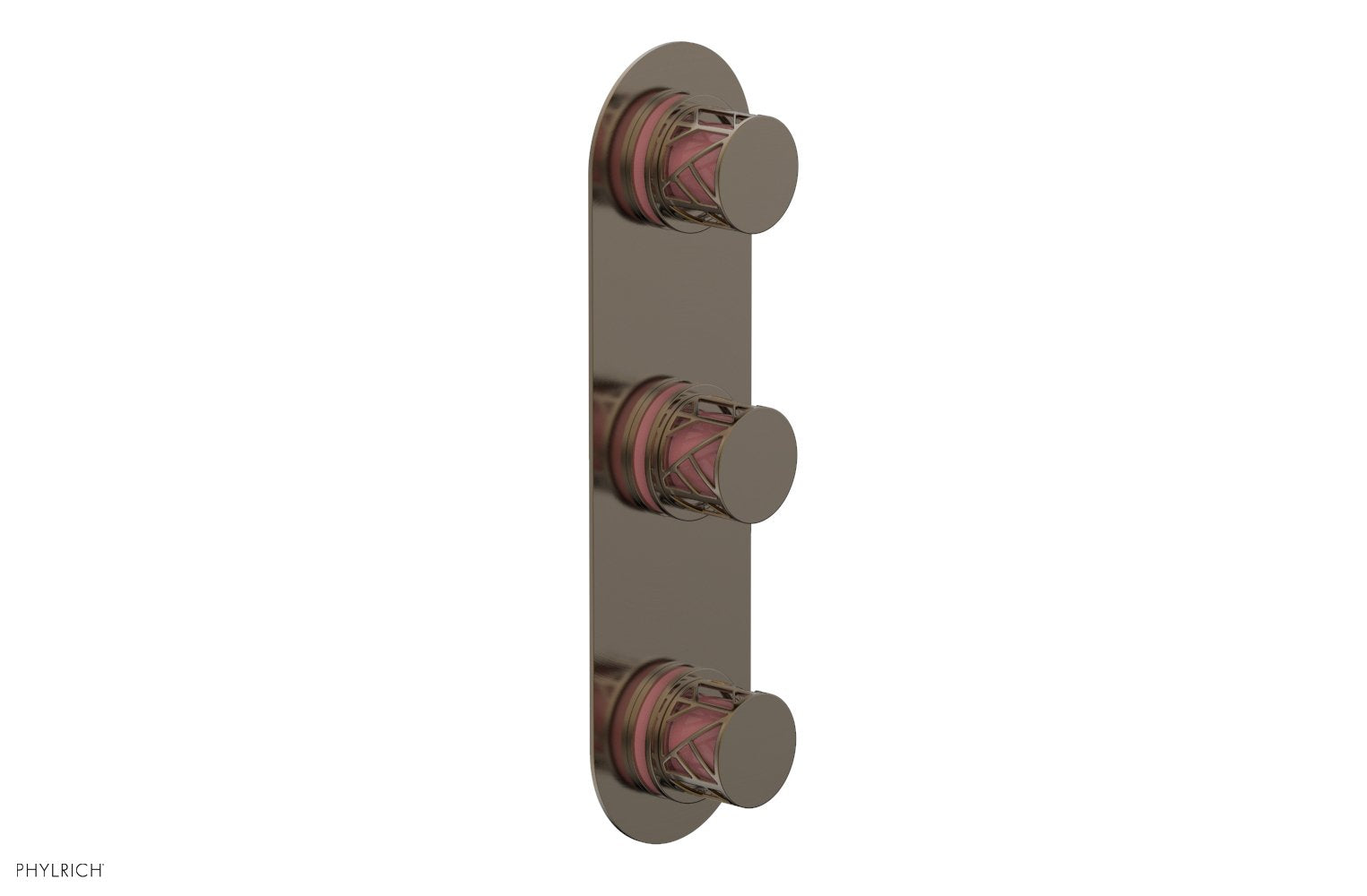 Phylrich JOLIE Thermostatic Valve with Two Volume Control with "Pink" Accents