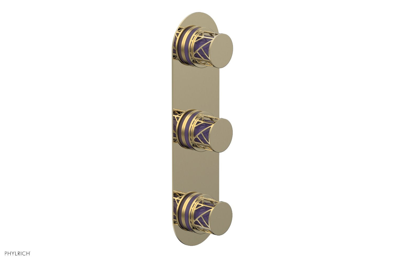 Phylrich JOLIE Thermostatic Valve with Two Volume Control with "Purple" Accents