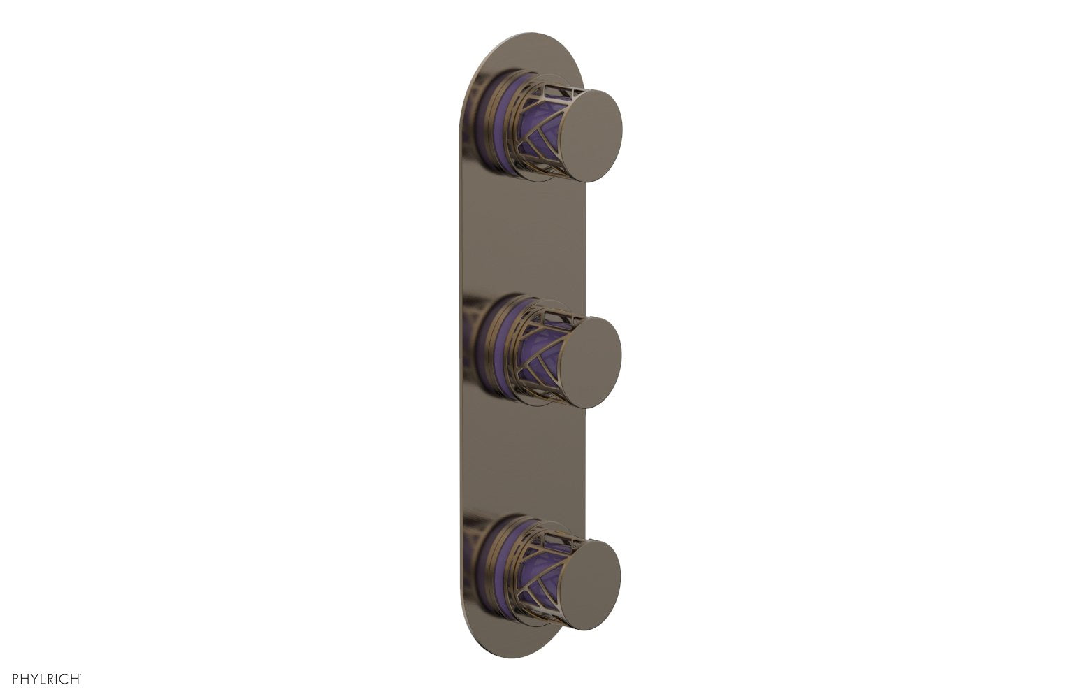 Phylrich JOLIE Thermostatic Valve with Two Volume Control with "Purple" Accents