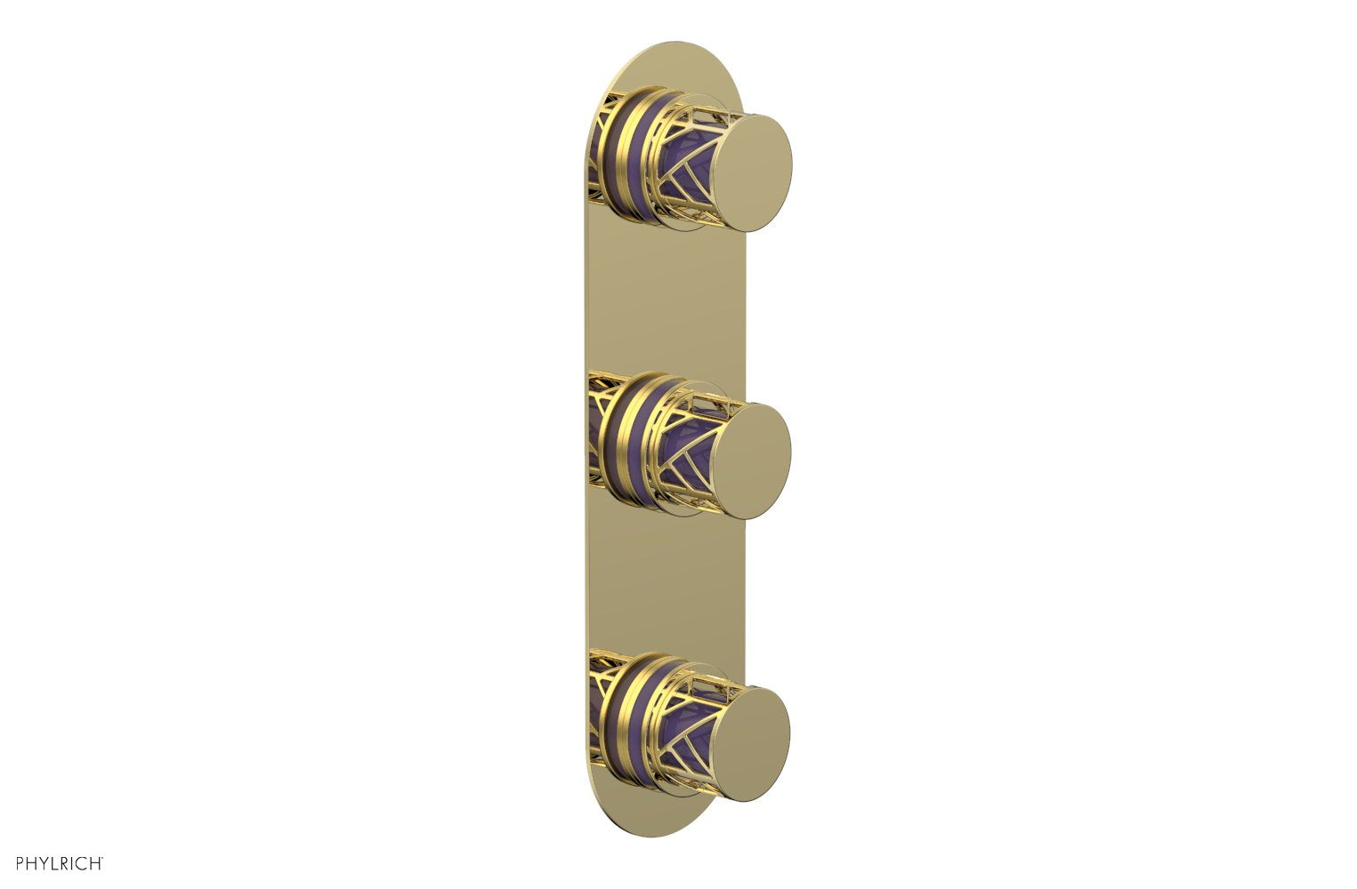 Phylrich JOLIE Thermostatic Valve with Two Volume Control with "Purple" Accents