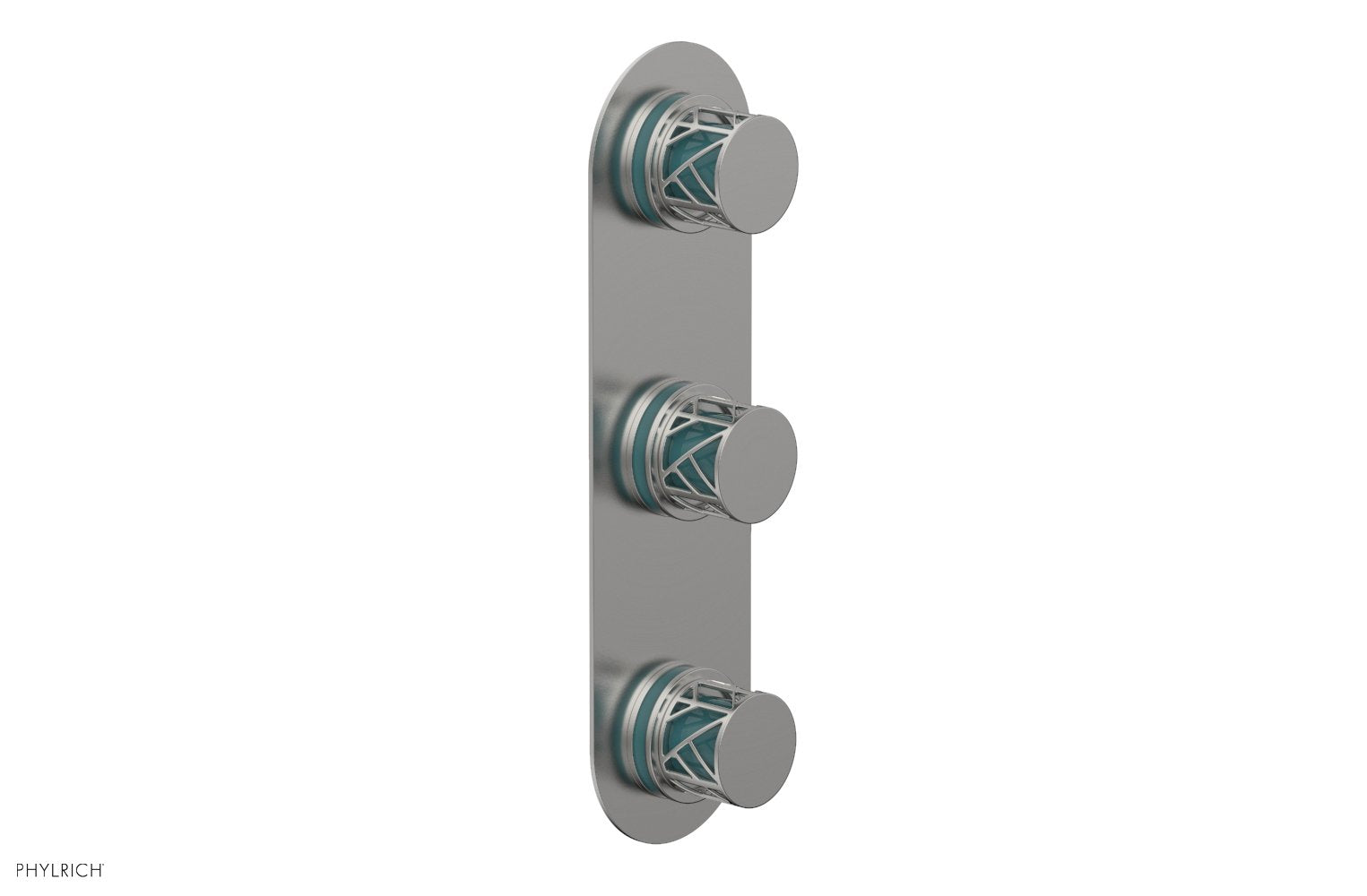 Phylrich JOLIE Thermostatic Valve with Two Volume Control with "Turquoise" Accents