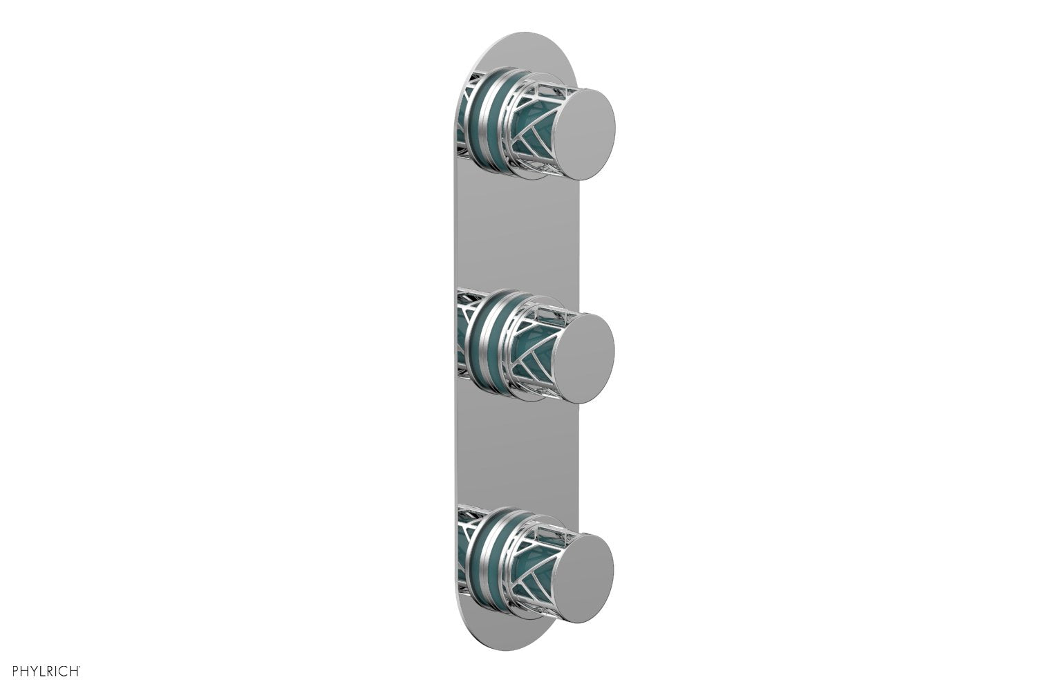 polished chrome thermostatic valve