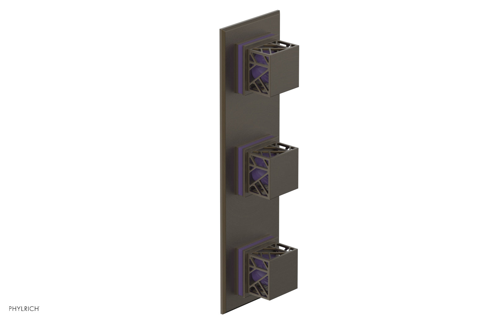 Phylrich JOLIE Thermostatic Valve with Two Volume Control with "Purple" Accents