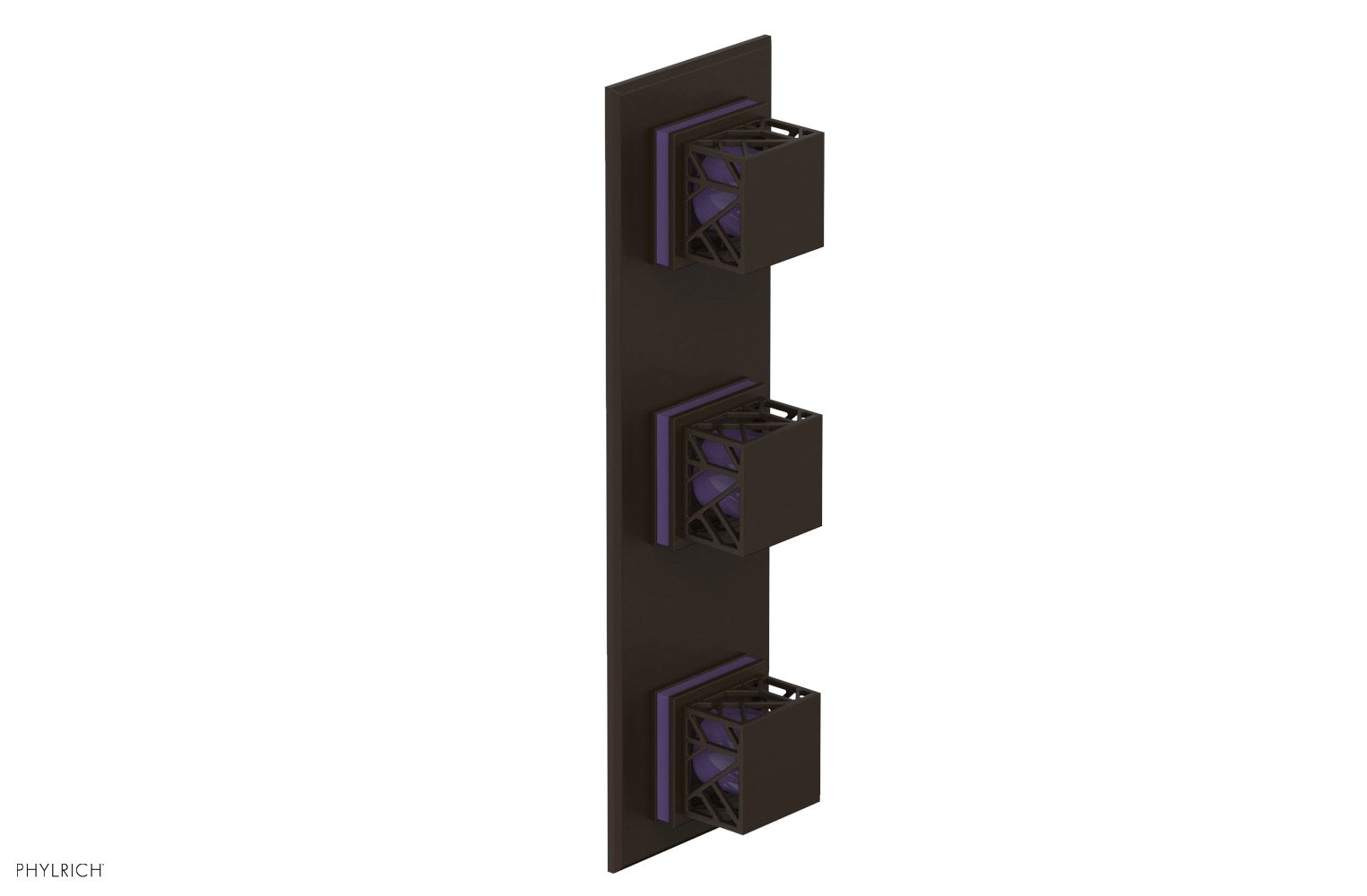 Phylrich JOLIE Thermostatic Valve with Two Volume Control with "Purple" Accents