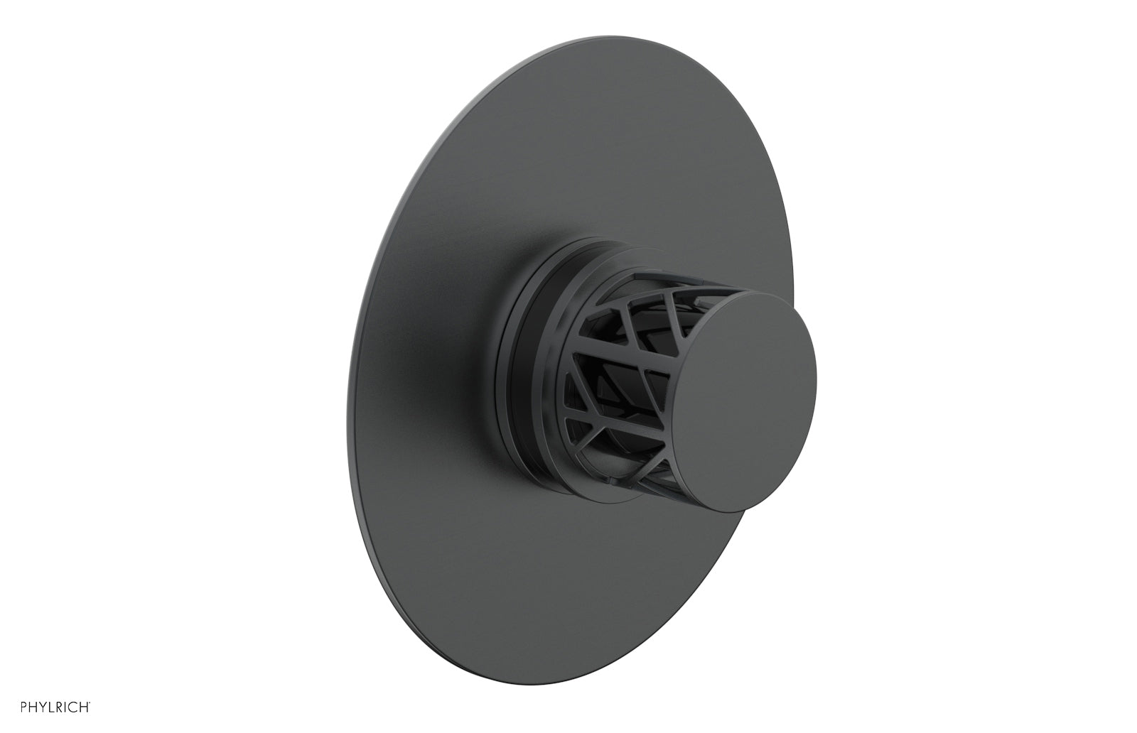 Phylrich JOLIE Pressure Balance Shower Plate & Handle Trim, Round Handle with "Black" Accents