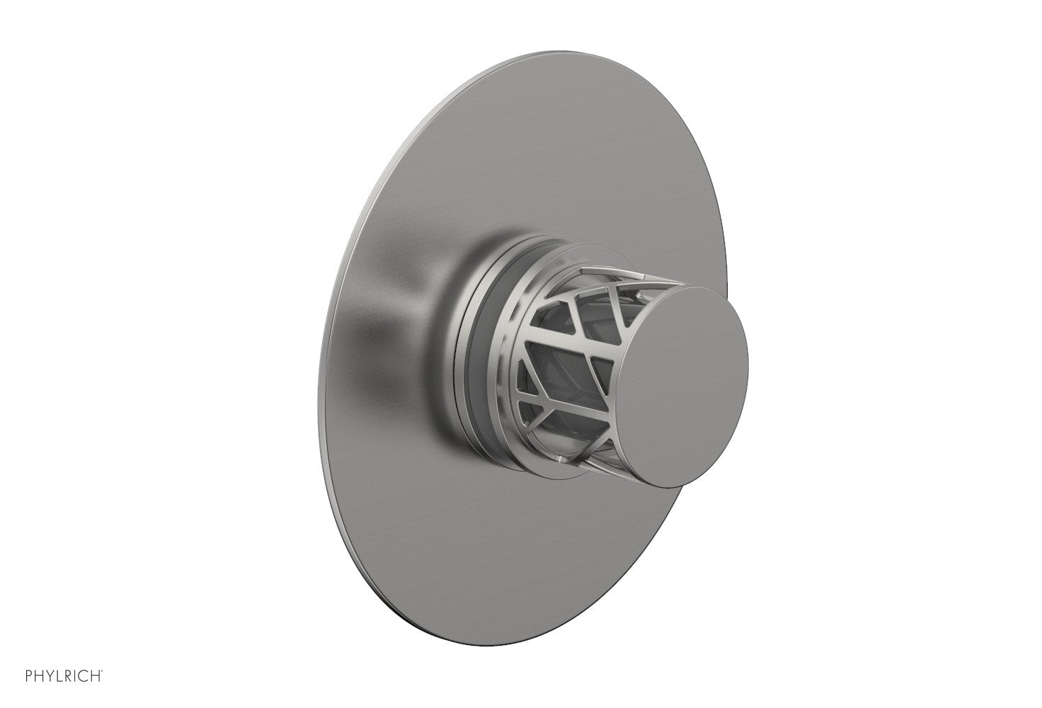 Phylrich JOLIE Thermostatic Shower Trim, Round Handle with "Grey" Accents