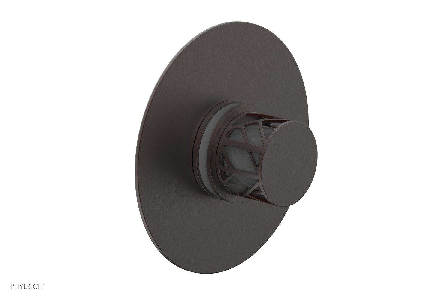 Phylrich JOLIE Pressure Balance Shower Plate & Handle Trim, Round Handle with "Grey" Accents