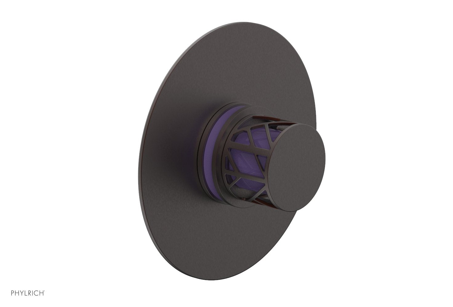 Phylrich JOLIE Pressure Balance Shower Plate & Handle Trim, Round Handle with "Purple" Accents