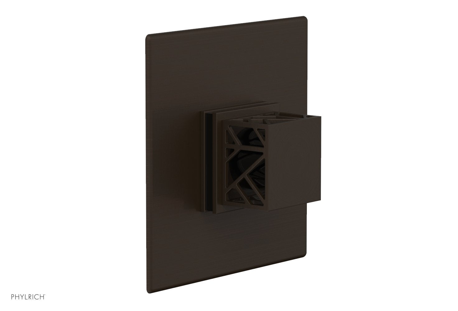 Phylrich JOLIE Pressure Balance Shower Plate & Handle Trim, Square Handle with "Black" Accents