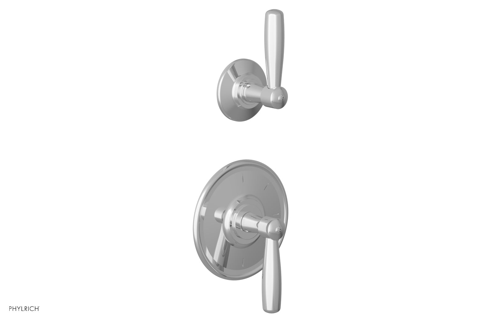 polished chrome thermostatic valve