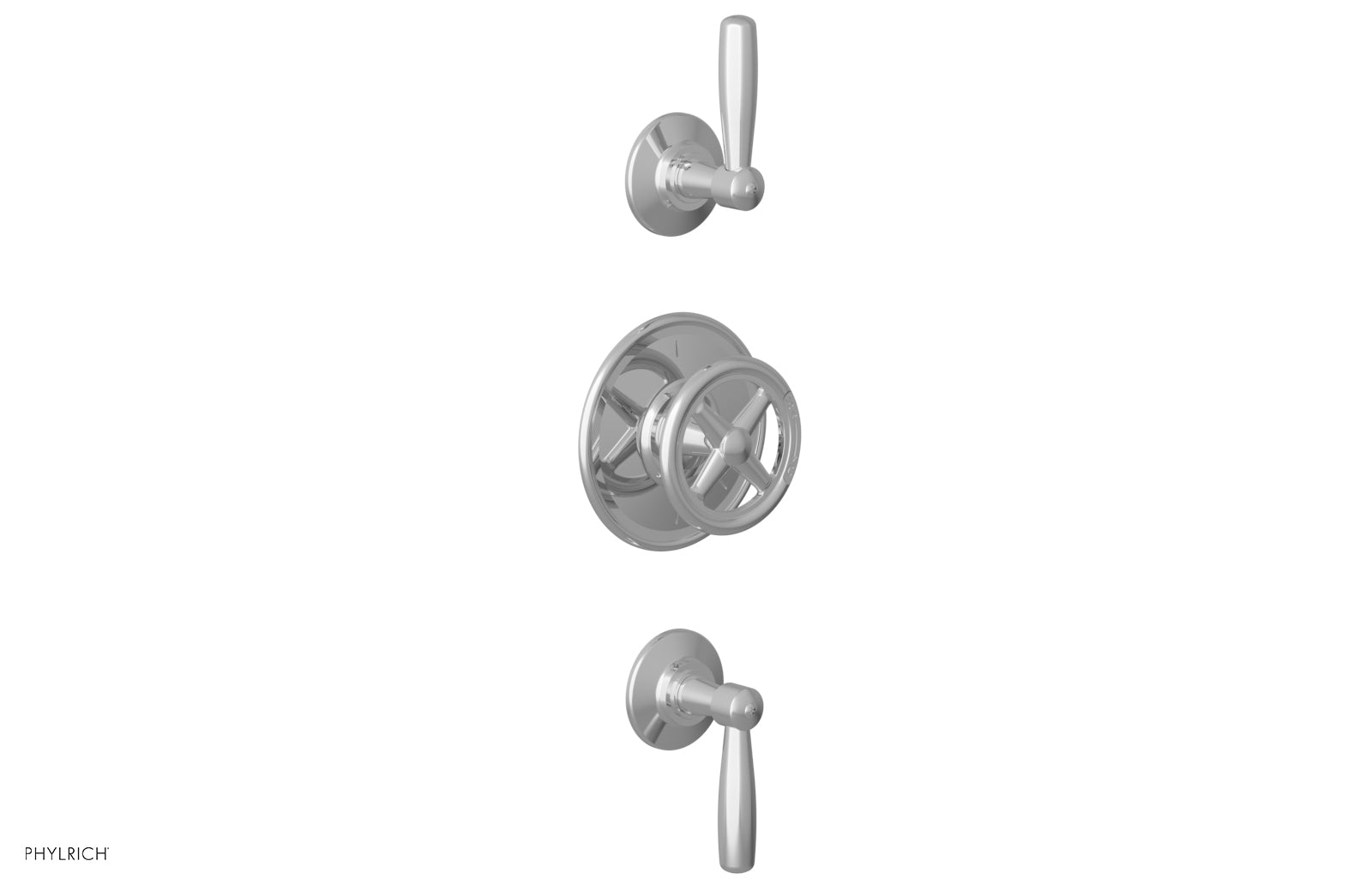 polished chrome thermostatic valve