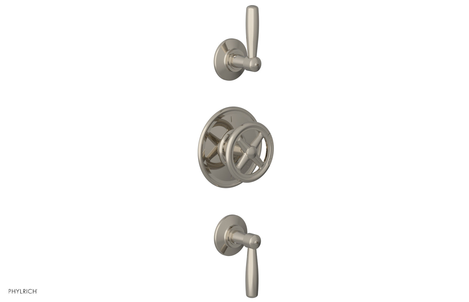 Phylrich WORKS 3/4" Thermostatic Valve with Two Volume Control, Lever Handles
