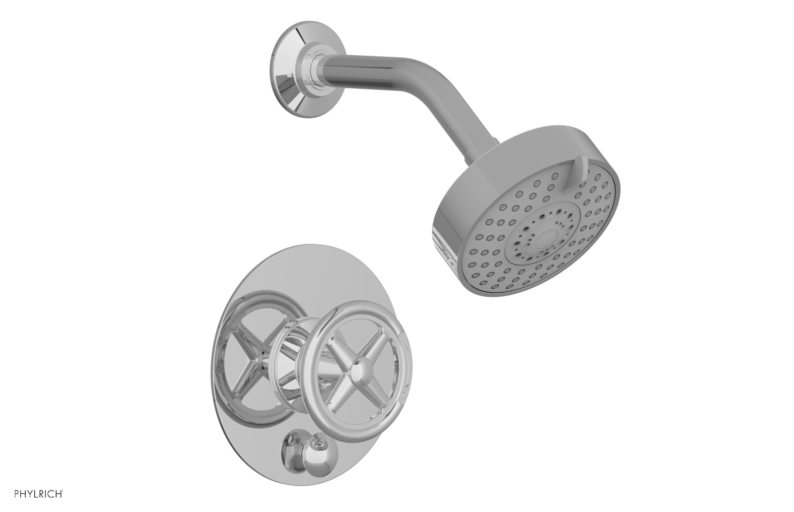 polished chrome shower set