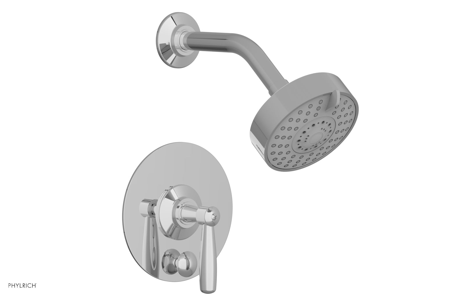 polished chrome shower set