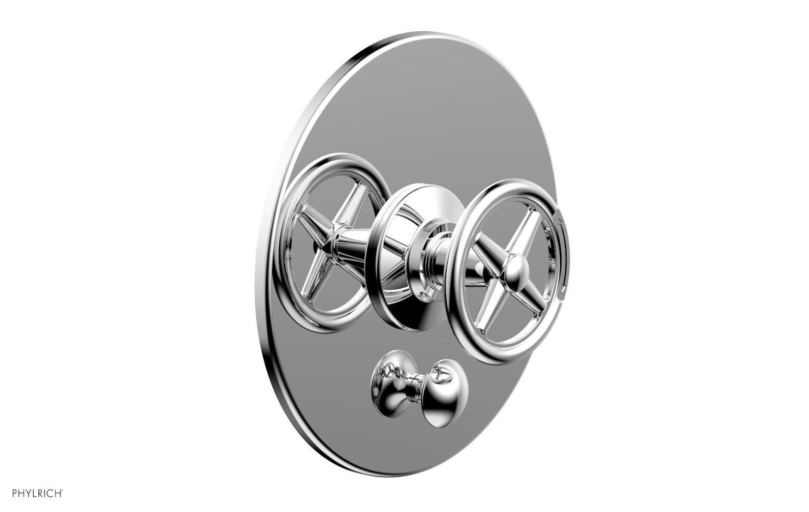 polished chrome shower plate