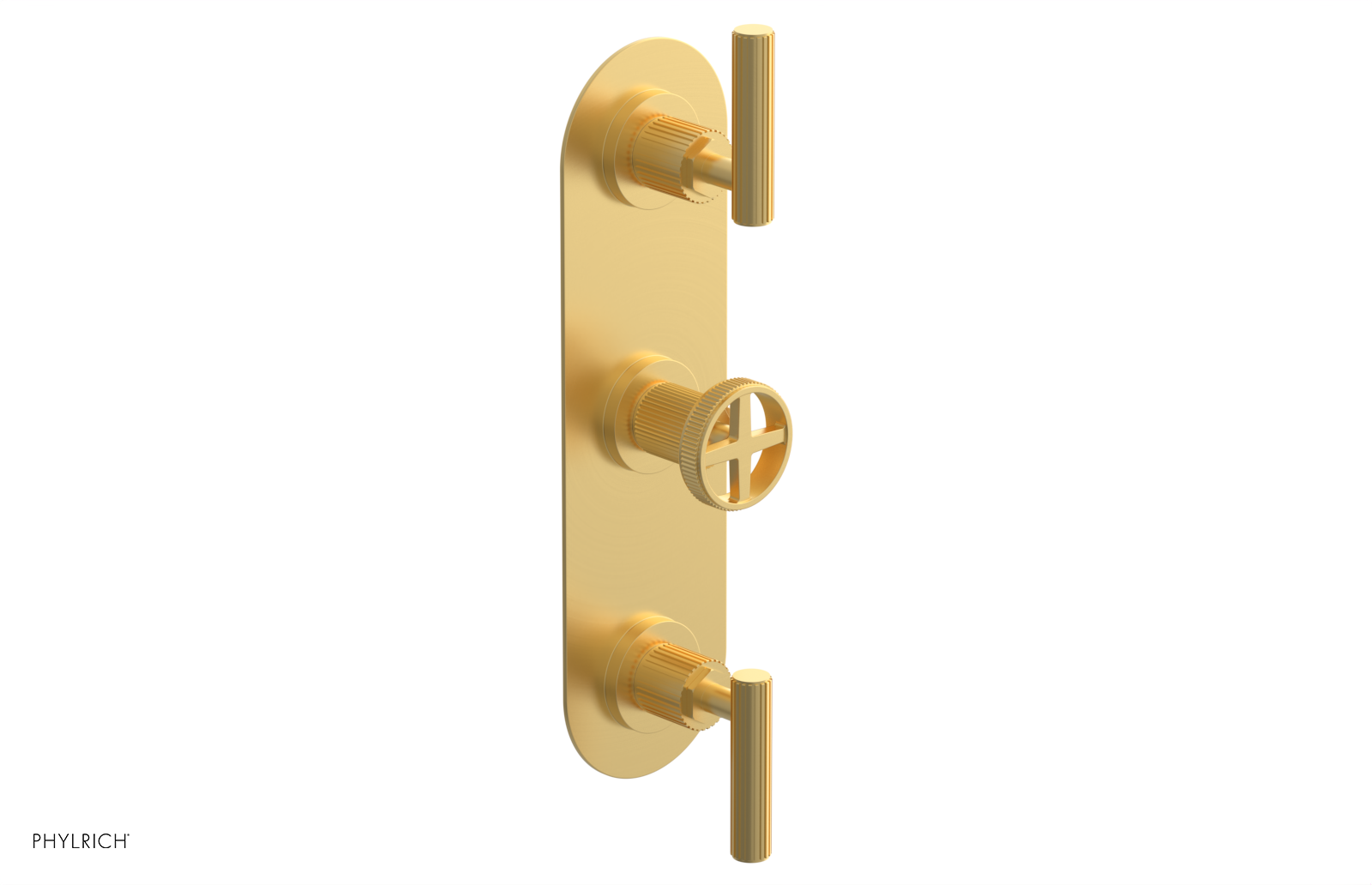 Phylrich Dustrie Grooved Thermostatic Valve with Two Volume Control