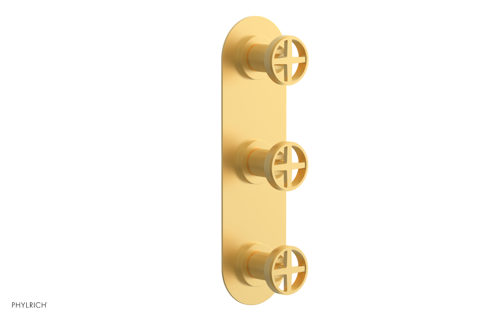 Phylrich Dustrie Knurled Thermostatic Valve with Two Volume Control