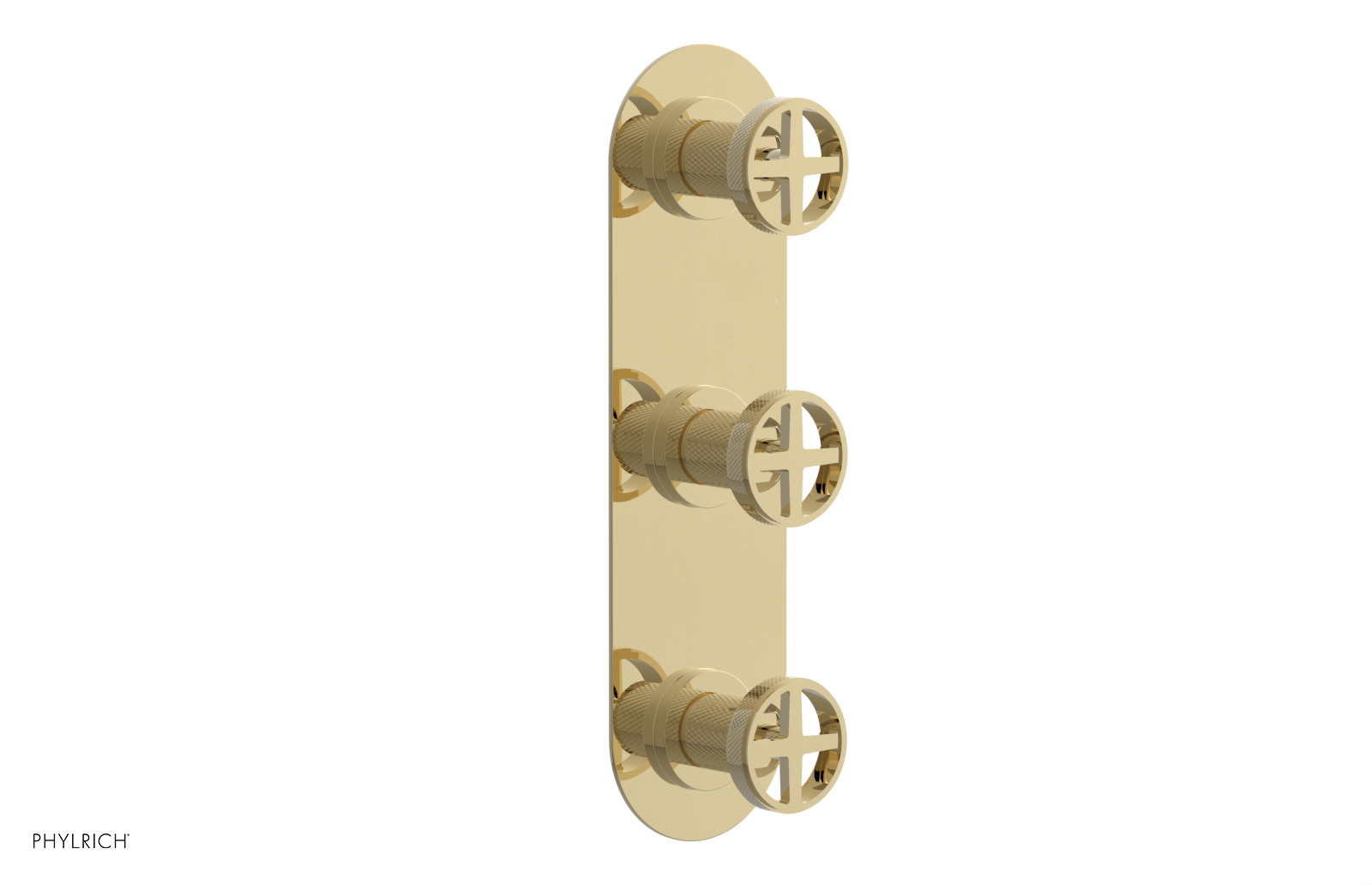 Phylrich Dustrie Knurled Thermostatic Valve with Two Volume Control
