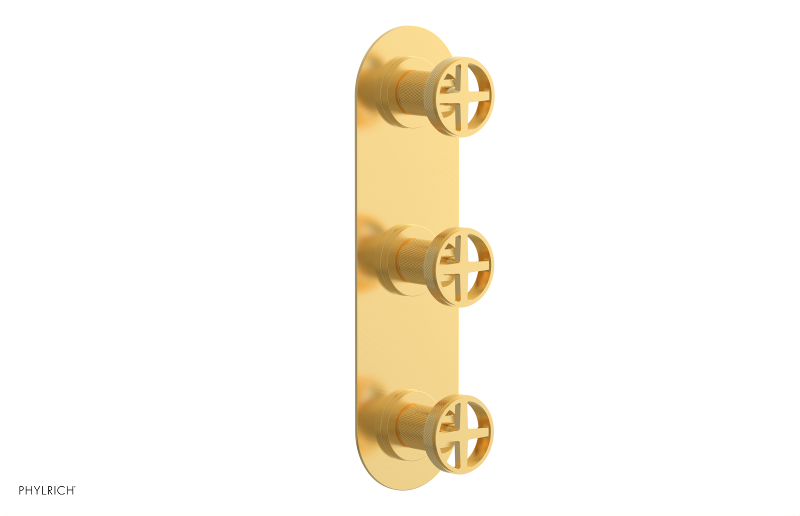 Phylrich Dustrie Knurled Thermostatic Valve with Two Volume Control