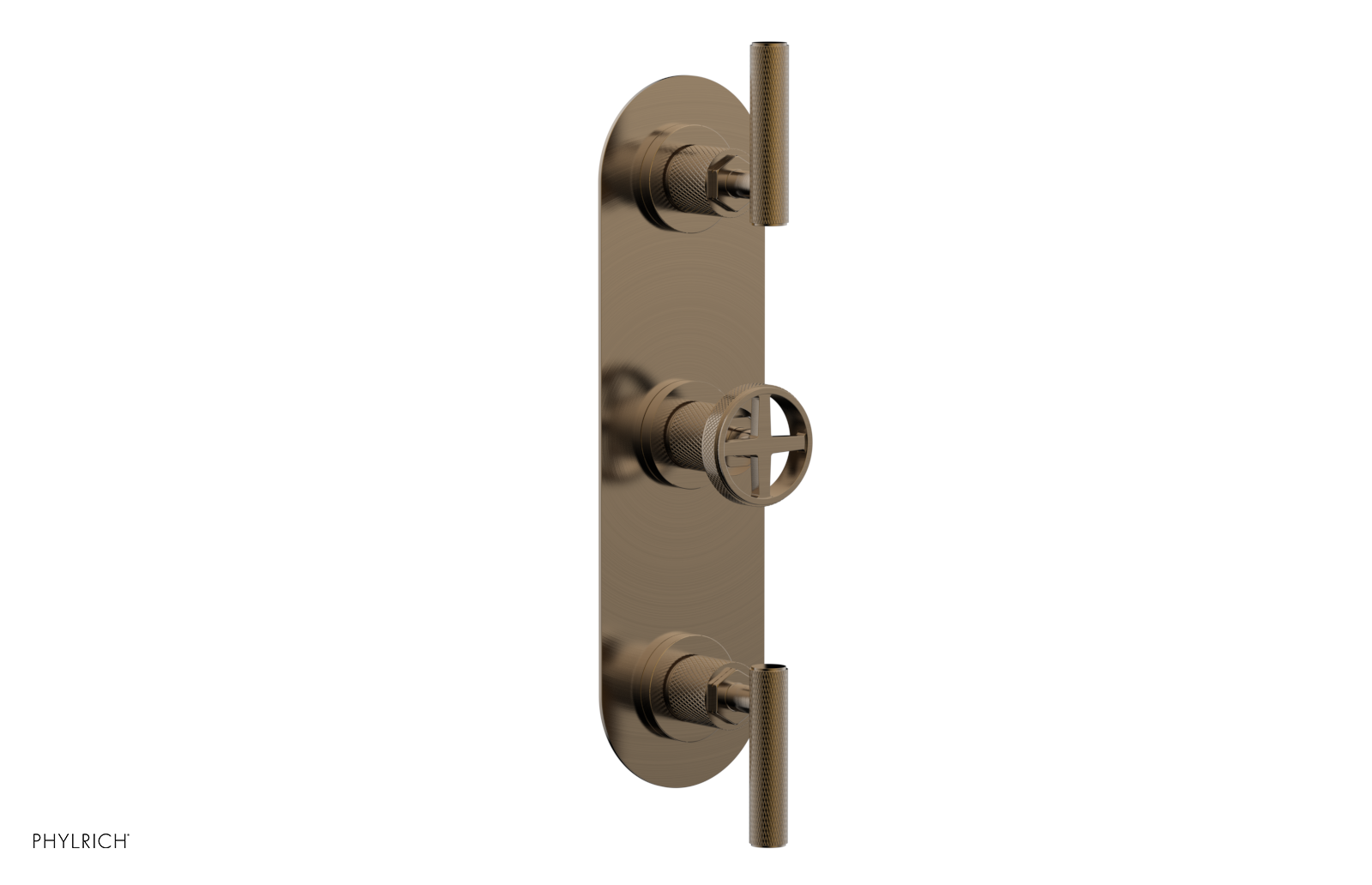 Phylrich Dustrie Knurled Thermostatic Valve with Two Volume Control