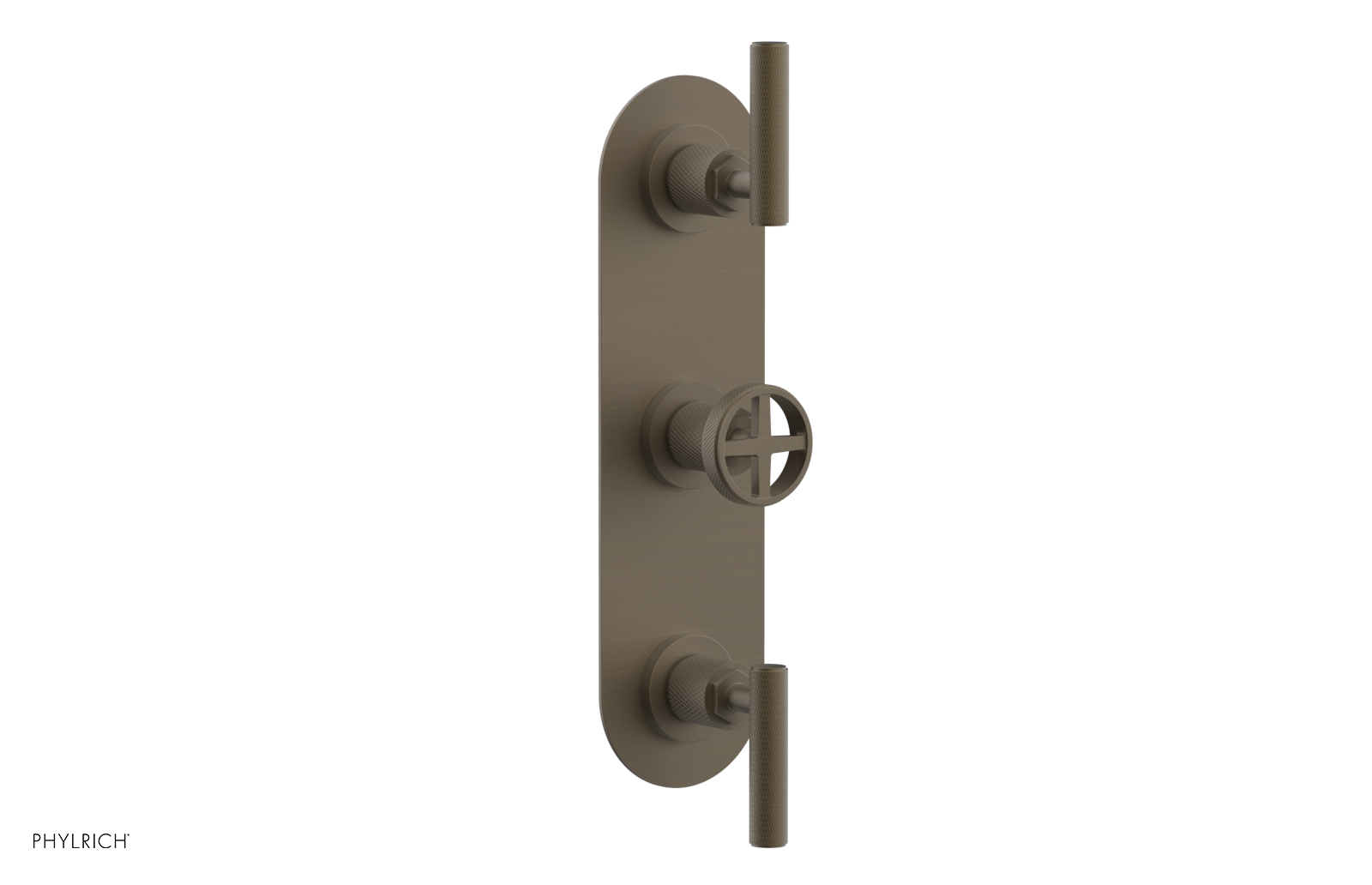 Phylrich Dustrie Knurled Thermostatic Valve with Two Volume Control