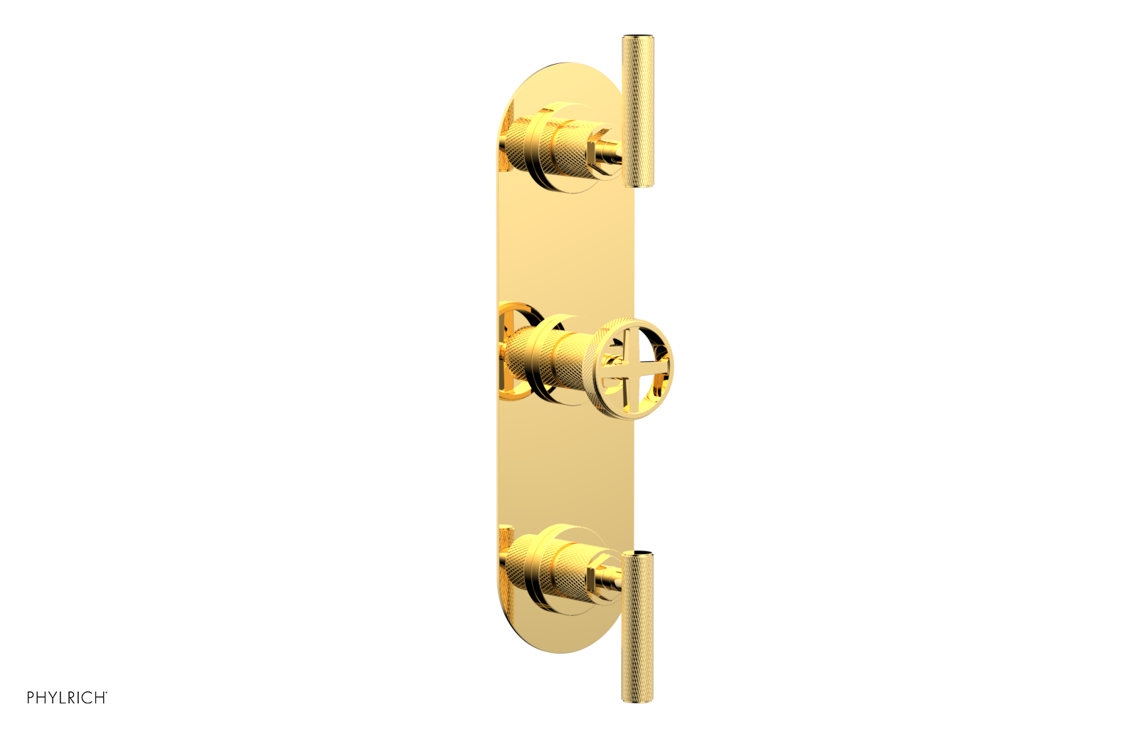 Phylrich Dustrie Knurled Thermostatic Valve with Two Volume Control