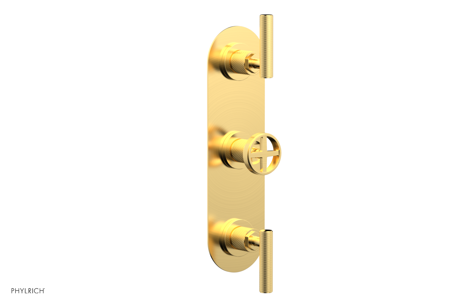 Phylrich Dustrie Knurled Thermostatic Valve with Two Volume Control