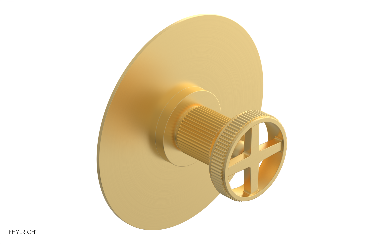 Phylrich Dustrie Grooved Thermostatic or Pressure Balance Shower Plate and Handle Trim