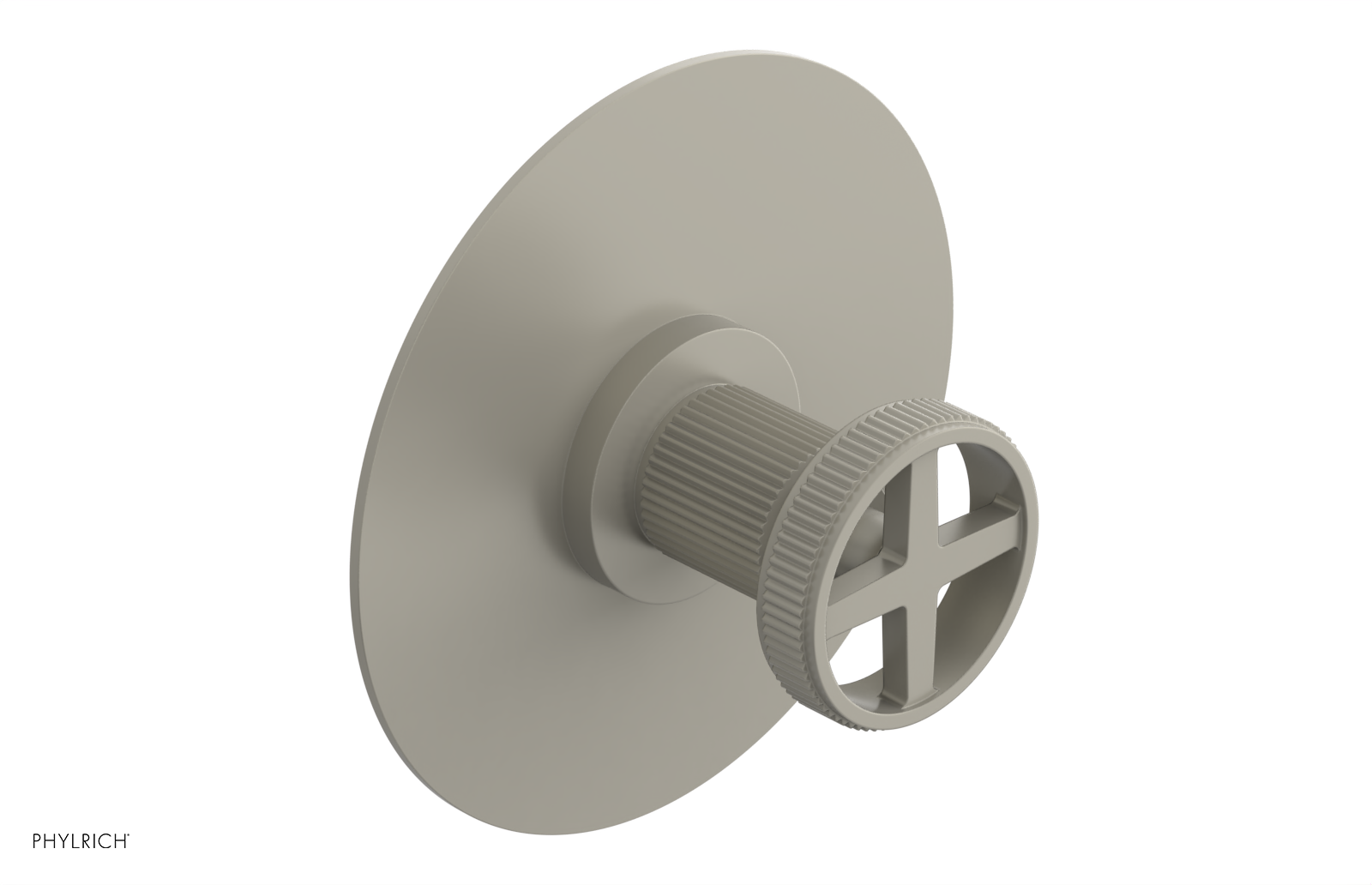 Phylrich Dustrie Grooved Thermostatic or Pressure Balance Shower Plate and Handle Trim