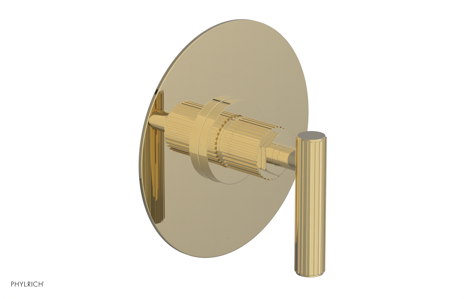 Phylrich Dustrie Grooved Thermostatic or Pressure Balance Shower Plate and Handle Trim