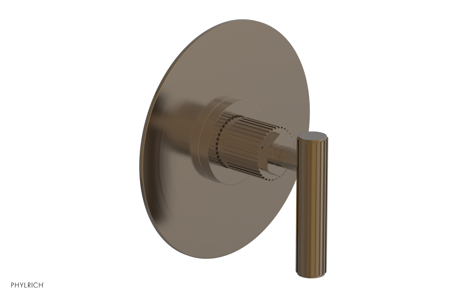 Phylrich Dustrie Grooved Thermostatic or Pressure Balance Shower Plate and Handle Trim