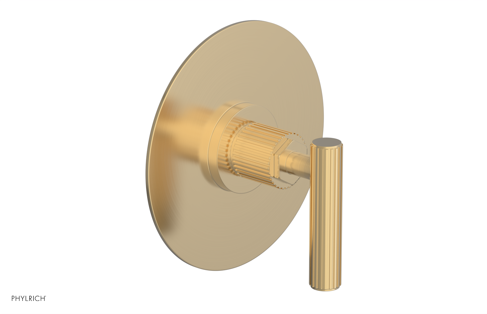 Phylrich Dustrie Grooved Thermostatic or Pressure Balance Shower Plate and Handle Trim