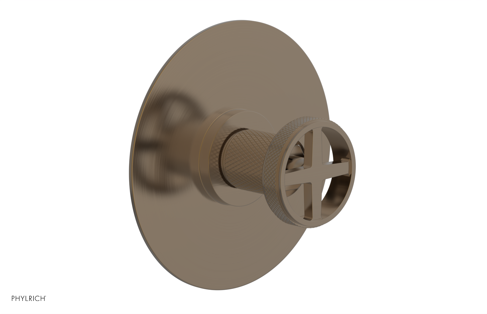 Phylrich Dustrie Knurled Thermostatic or Pressure Balance Shower Plate and Handle Trim