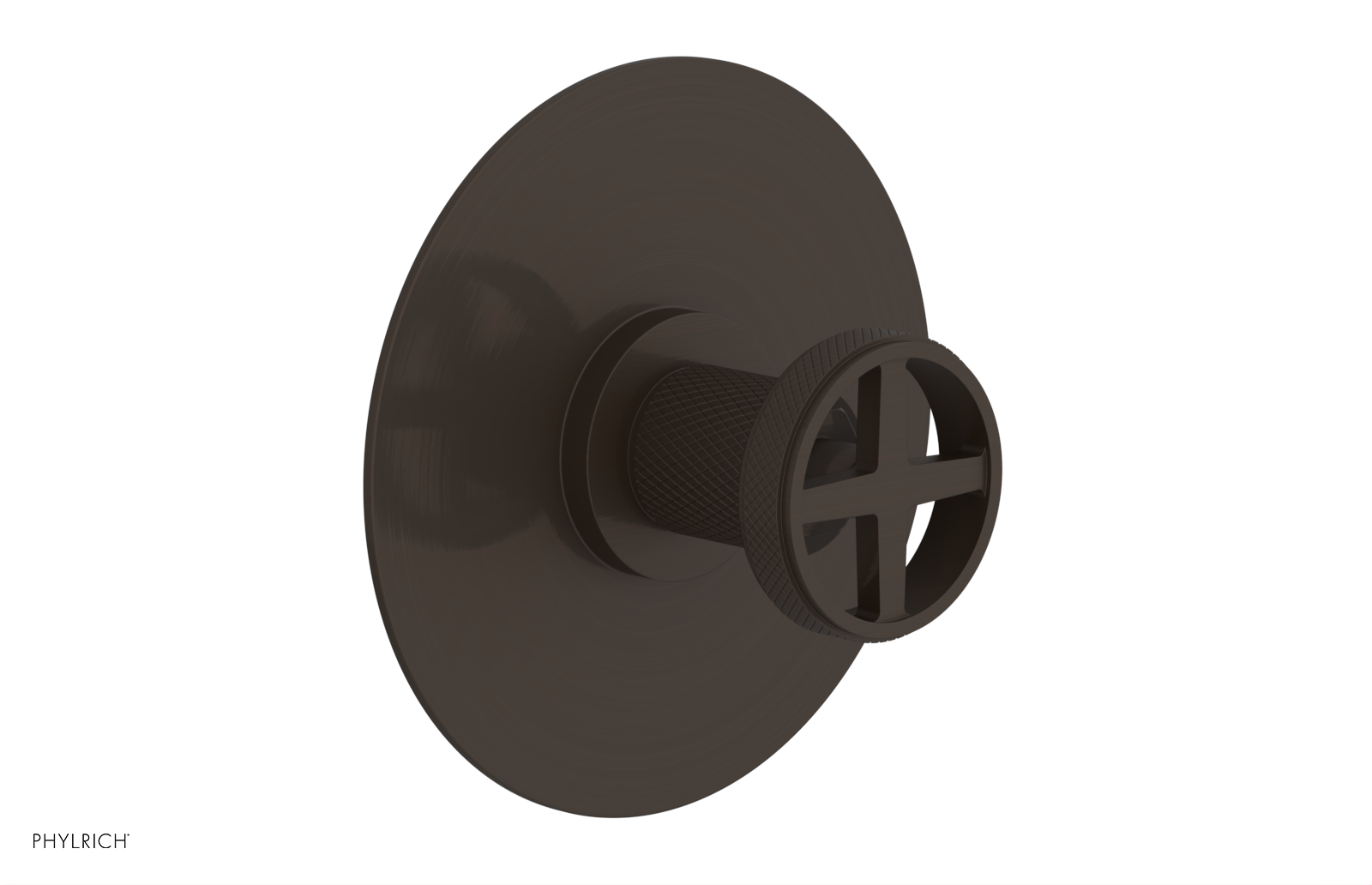 Phylrich Dustrie Knurled Thermostatic or Pressure Balance Shower Plate and Handle Trim