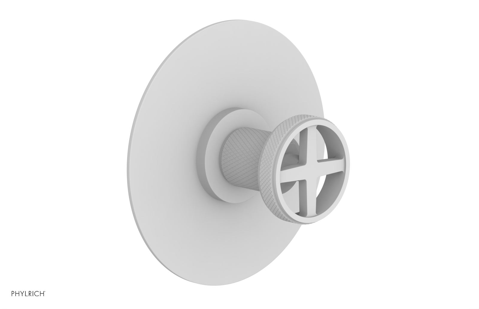 Phylrich Dustrie Knurled Thermostatic or Pressure Balance Shower Plate and Handle Trim