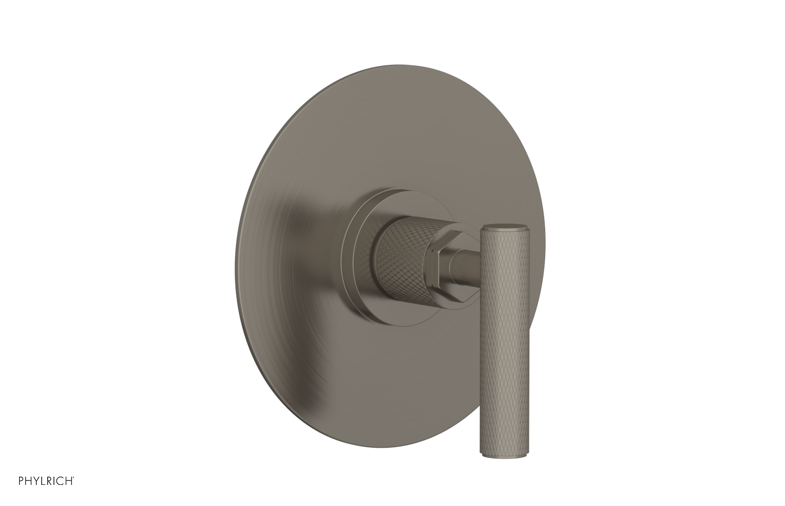 Phylrich Dustrie Knurled Thermostatic or Pressure Balance Shower Plate and Handle Trim