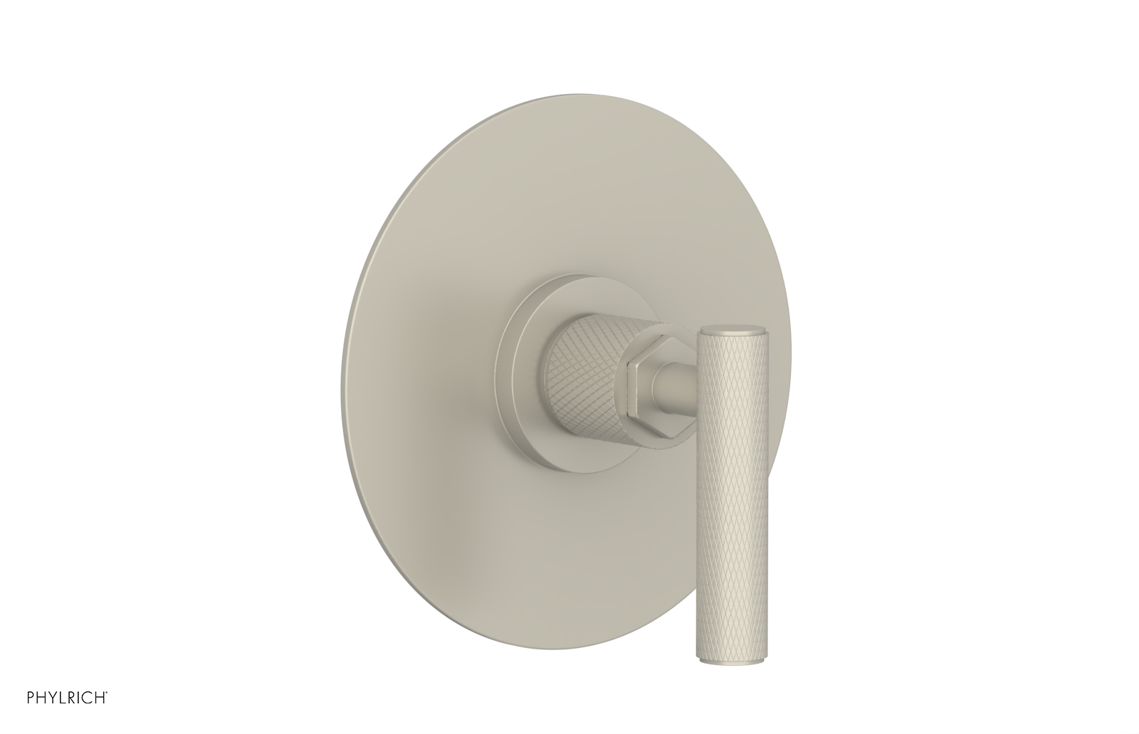 Phylrich Dustrie Knurled Thermostatic or Pressure Balance Shower Plate and Handle Trim