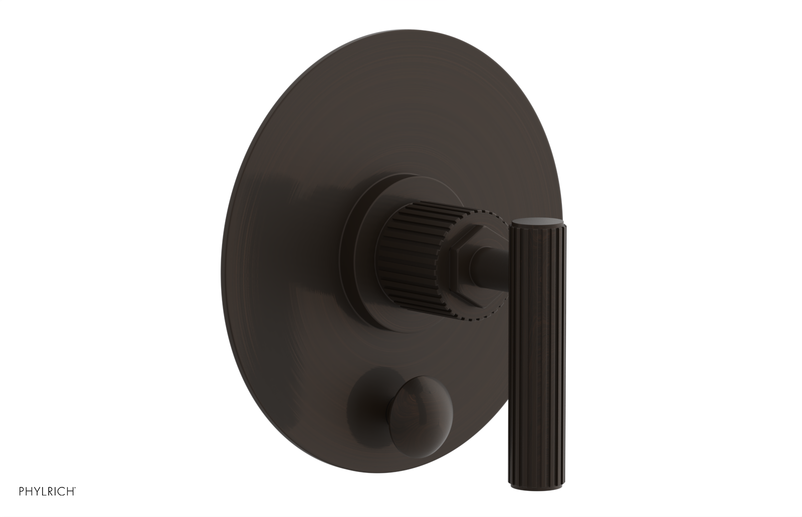 Phylrich Dustrie Grooved Pressure Balance Shower Plate with Diverter and Lever Handle Trim Set