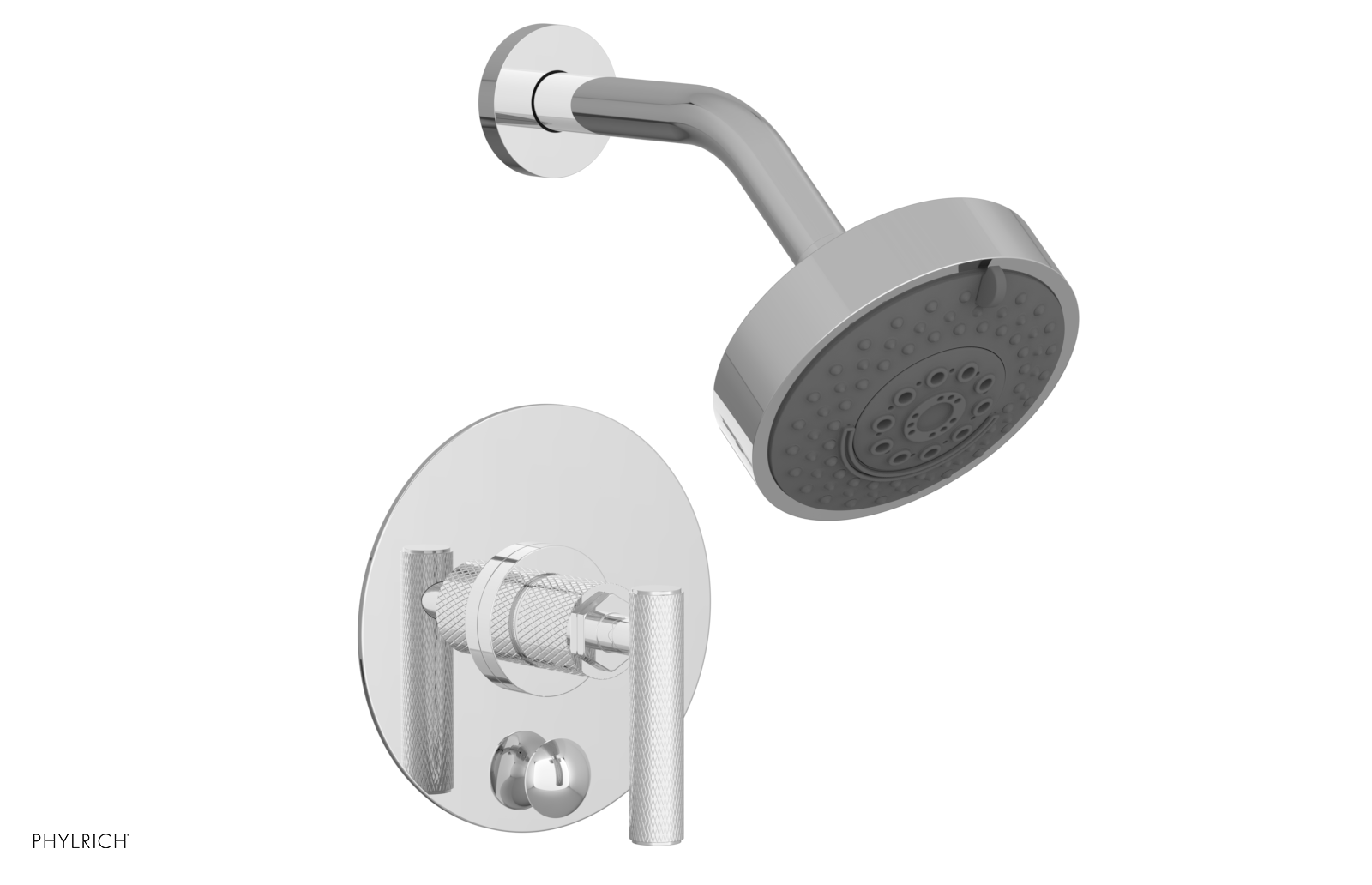 polished chrome shower set