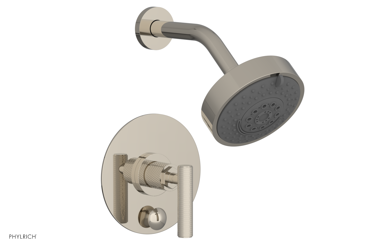 Phylrich Dustrie Pressure Balance Shower and Diverter Set with Lever Handle
